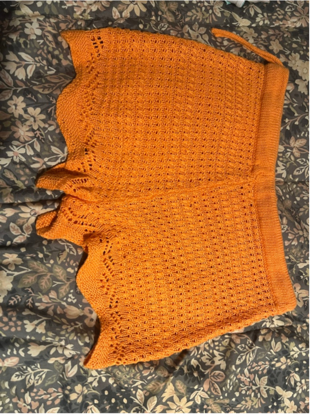 orange crochet shorts Jolie and joy size large - Picture 3 of 7